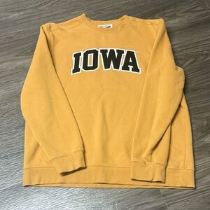Iowa Women's Mustard Crew Neck Sweater